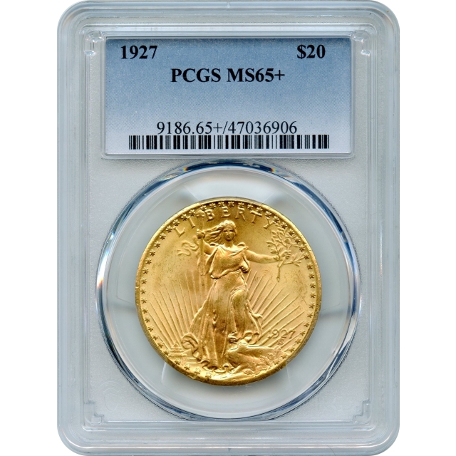 1927 $20 Saint Gaudens Double Eagle PCGS MS65+