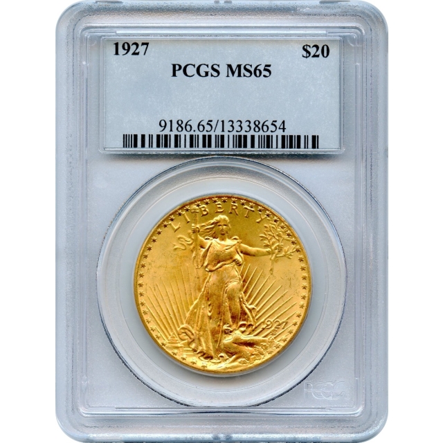 1927 $20 Saint Gaudens Double Eagle PCGS MS65