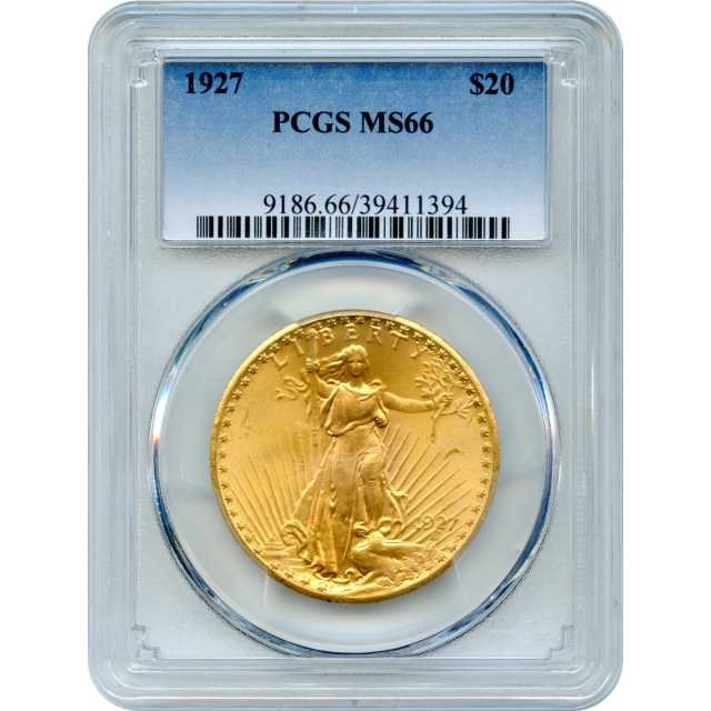 1927 $20 Saint Gaudens Double Eagle PCGS MS66