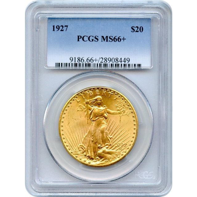 1927 $20 Saint Gaudens Double Eagle PCGS MS66+