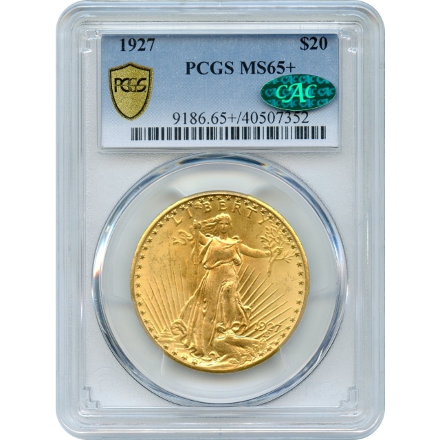 1927 $20 Saint Gaudens Double Eagle PCGS MS65+ (CAC)
