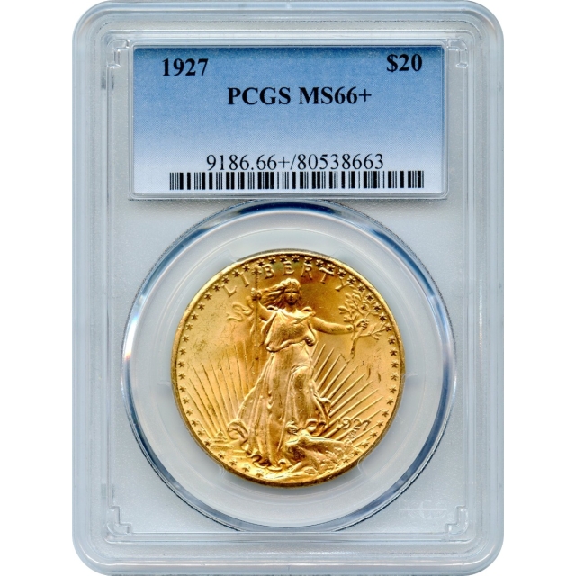 1927 $20 Saint Gaudens Double Eagle PCGS MS66+