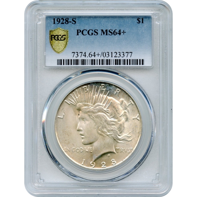 1928-S $1 Peace Silver Dollar PCGS MS64+