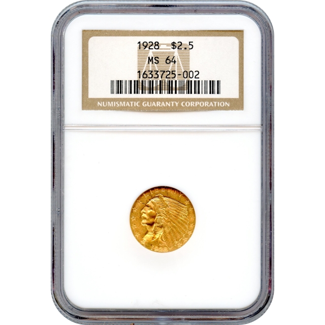 1928 $2.50 Indian Head Quarter Eagle MS64