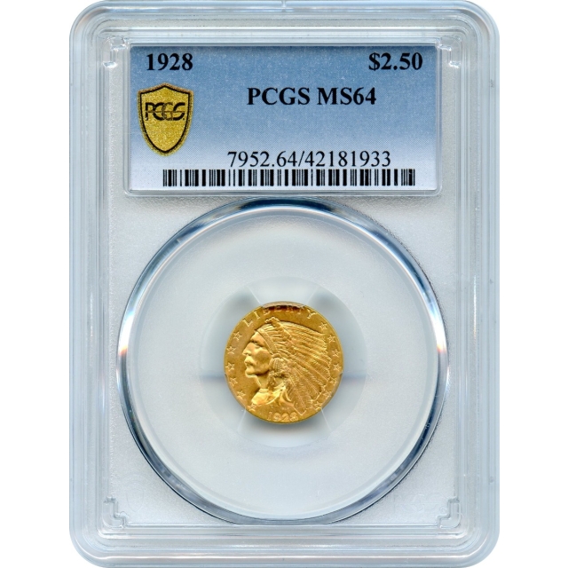 1928 $2.50 Indian Head Quarter Eagle PCGS MS64