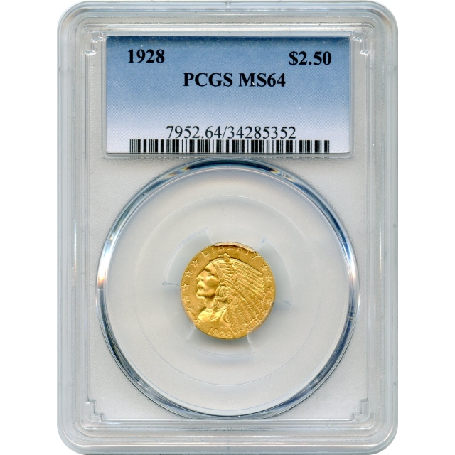 1928 $2.50 Indian Head Quarter Eagle PCGS MS64