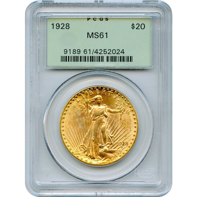 1928 $20 Saint Gaudens Double Eagle PCGS MS61