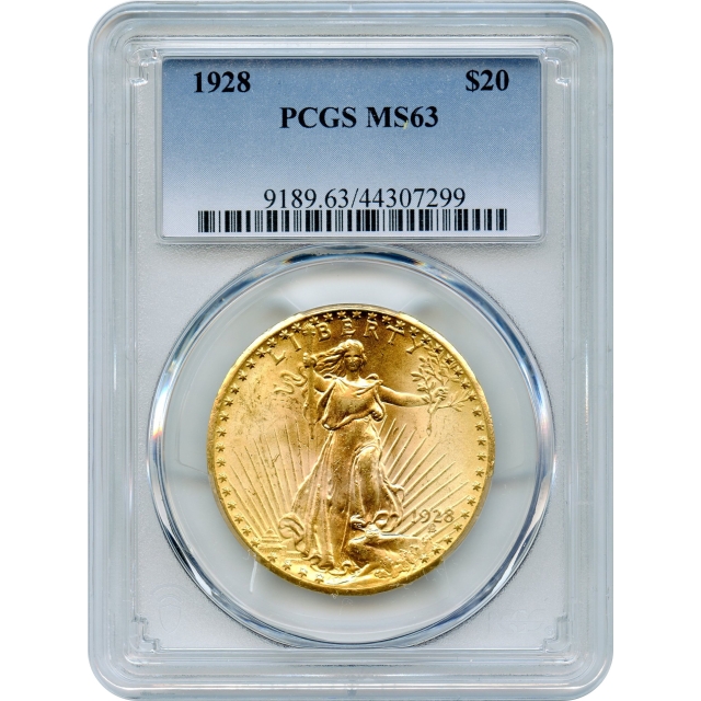 1928 $20 Saint Gaudens Double Eagle PCGS MS63