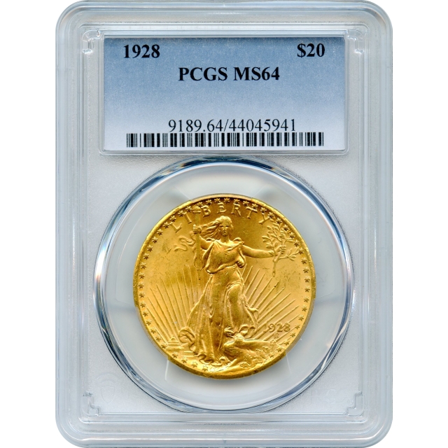 1928 $20 Saint Gaudens Double Eagle PCGS MS64