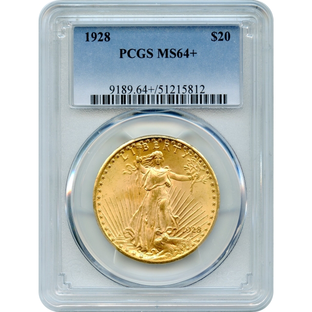 1928 $20 Saint Gaudens Double Eagle PCGS MS64+