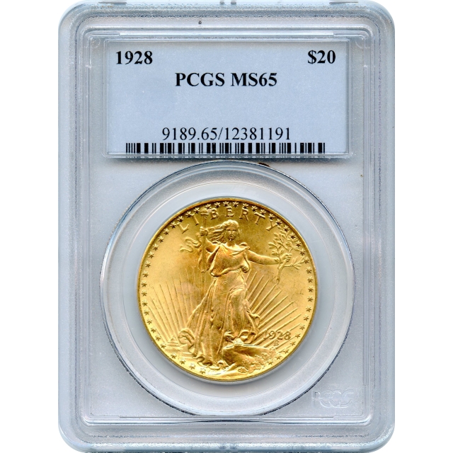 1928 $20 Saint Gaudens Double Eagle PCGS MS65