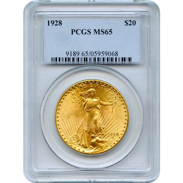 1928 $20 Saint Gaudens Double Eagle PCGS MS65