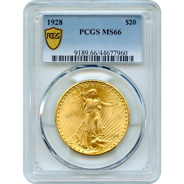 1928 $20 Saint Gaudens Double Eagle PCGS MS66