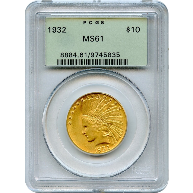 1932 $10 Indian Head Eagle PCGS MS61