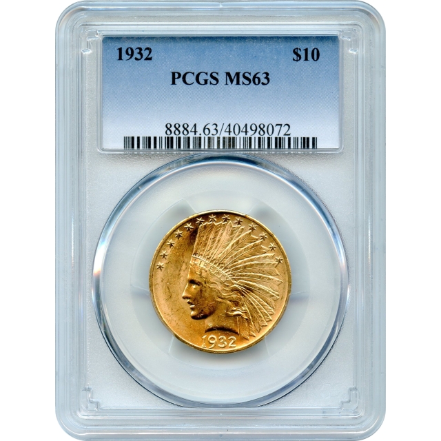 1932 $10 Indian Head Eagle, PCGS MS63 