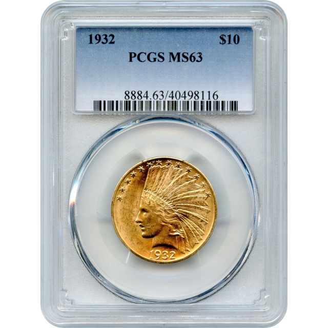 1932 $10 Indian Head Eagle PCGS MS63