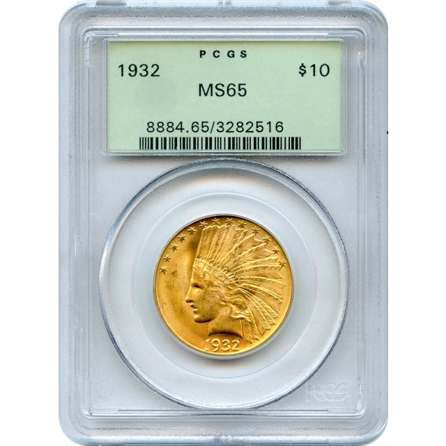 1932 $10 Indian Head Eagle PCGS MS65
