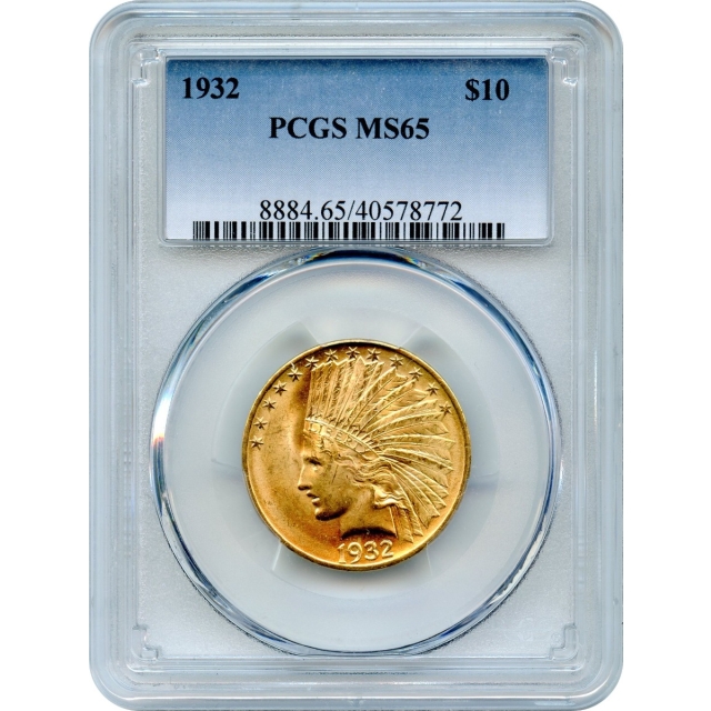 1932 $10 Indian Head Eagle PCGS MS65