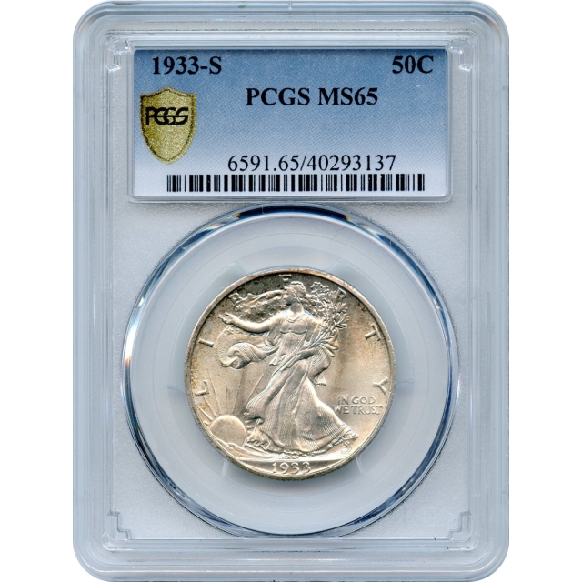 1933-S 50C Walking Liberty Half Dollar PCGS MS65