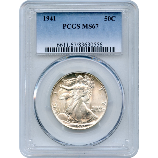 1941 50C Walking Liberty Half Dollar PCGS MS67