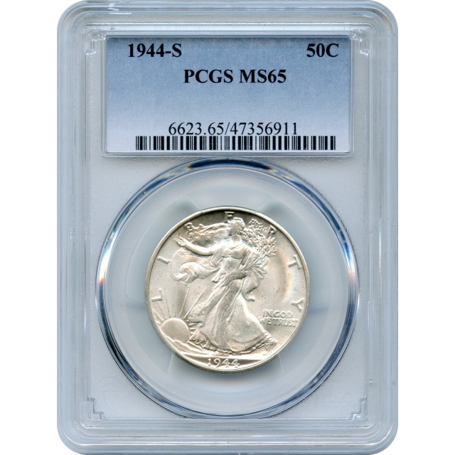 1944-S 50C Walking Liberty Half Dollar PCGS MS65