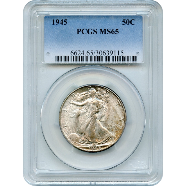 1945 50C Walking Liberty Half Dollar PCGS MS65