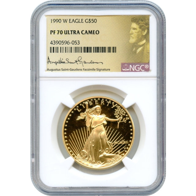 1990-W $50 Gold American Eagle NGC PR70DCAM