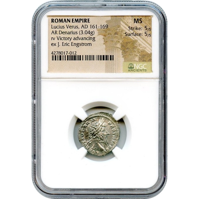 Ancient Rome - AD 161-169 Lucius Verus AR Denarius NGC MS