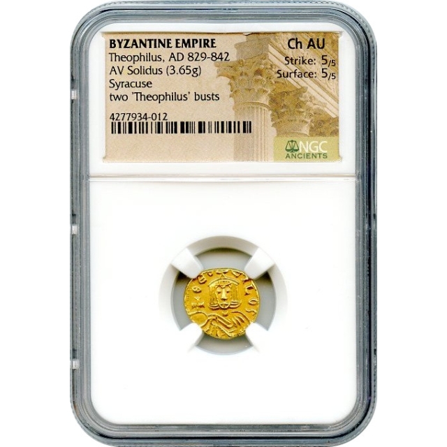 Byzantine Empire - 829-842 AD Theophilus AV Solidus NGC Choice AU