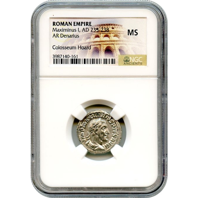 Ancient Rome - AD 235-238 Maximinus I 'Thrax' AR Denarius NGC MS