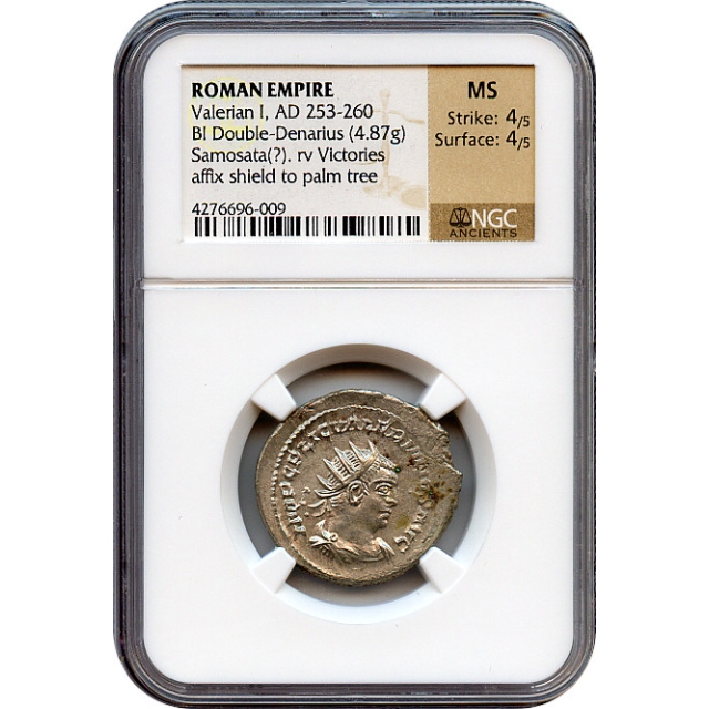 Ancient Rome - 253-260 AD Valerian I BI Double-Denarius NGC MS