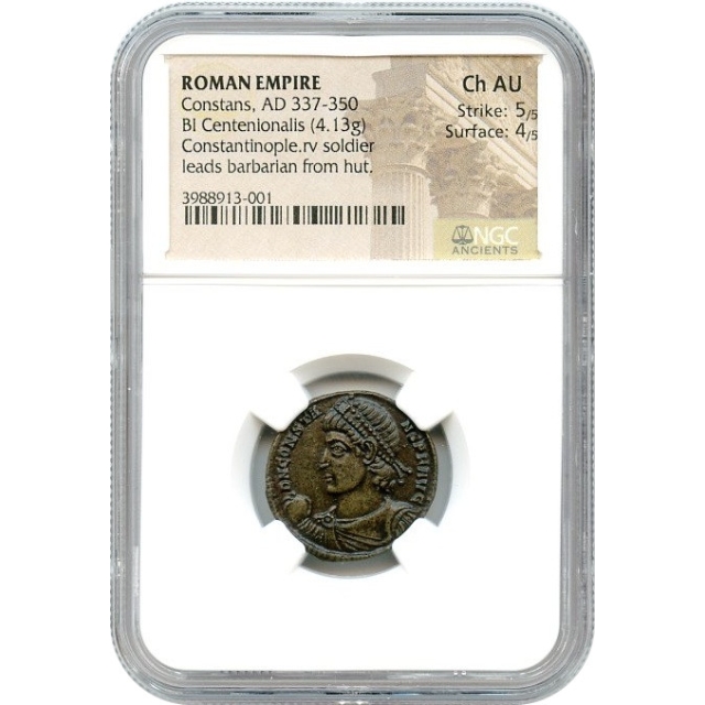 Ancient Rome - AD 337-350 Constans BI Centenionalis NGC Choice AU