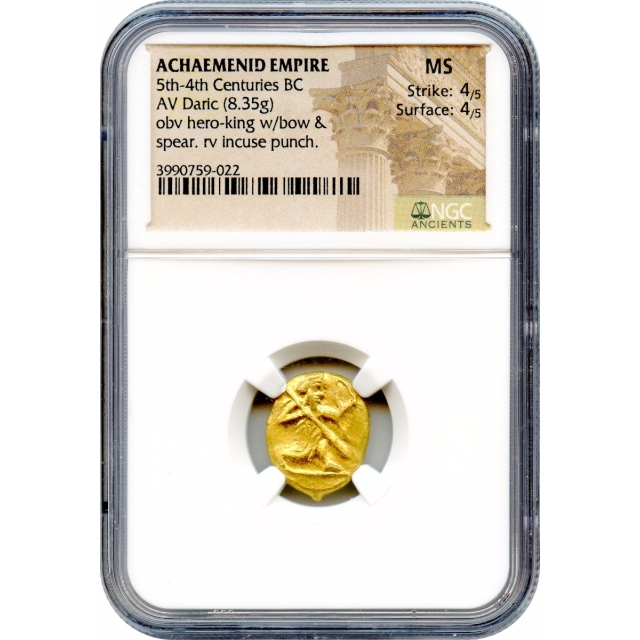 Ancient Archaic Period - 420-375 BC Achaemenid Empire AV Daric NGC MS