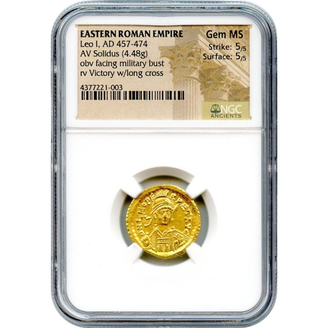 Ancient Rome Eastern Empire - 457-474 AD Leo I AV Solidus NGC GEM MS