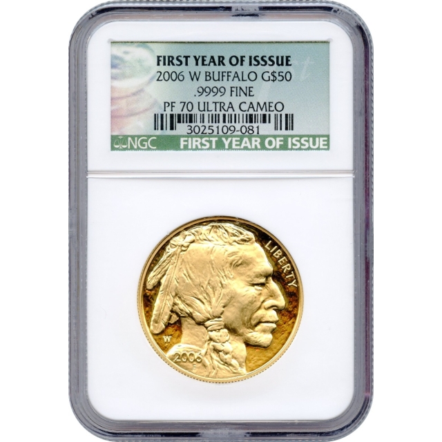 2006-W G$50 Buffalo .9999 Fine NGC PR70UCAM