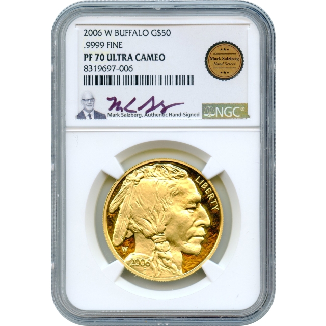 2006-W G$50 American Gold Buffalo .9999 Fine NGC PR70UCAM
