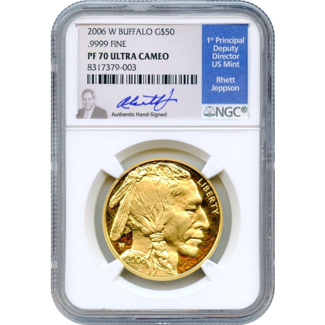2006-W G$50 American Gold Buffalo .9999 Fine NGC PR70UCAM