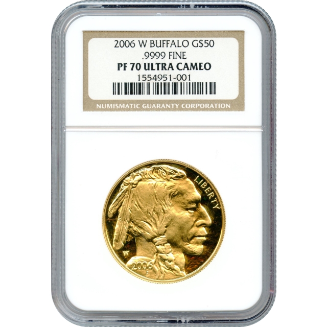 2006-W $50 Gold Buffalo .9999 Fine PR70 Ultra Cameo
