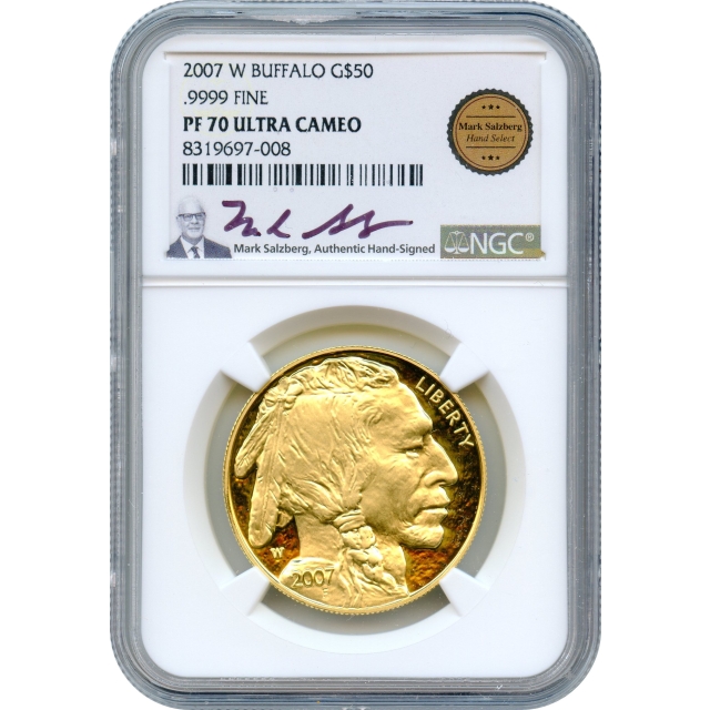 2007-W G$50 American Gold Buffalo .9999 Fine NGC PR70UCAM
