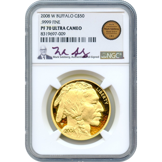 2008-W G$50 American Gold Buffalo .9999 Fine NGC PR70UCAM