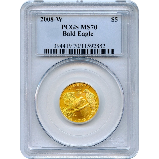 2008-W $5 Bald Eagle Modern Gold Commemorative PCGS MS70