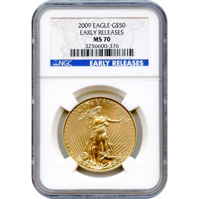 2009 Gold American Eagle 4pc Set, Early Releases NGC MS70