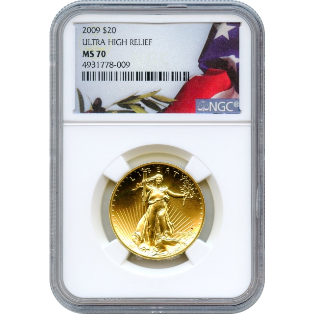 2009 $20 Ultra High Relief Double Eagle NGC MS70