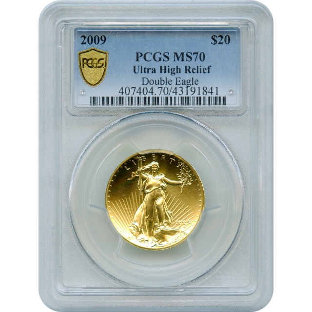 2009 $20 Ultra High Relief Double Eagle PCGS MS70