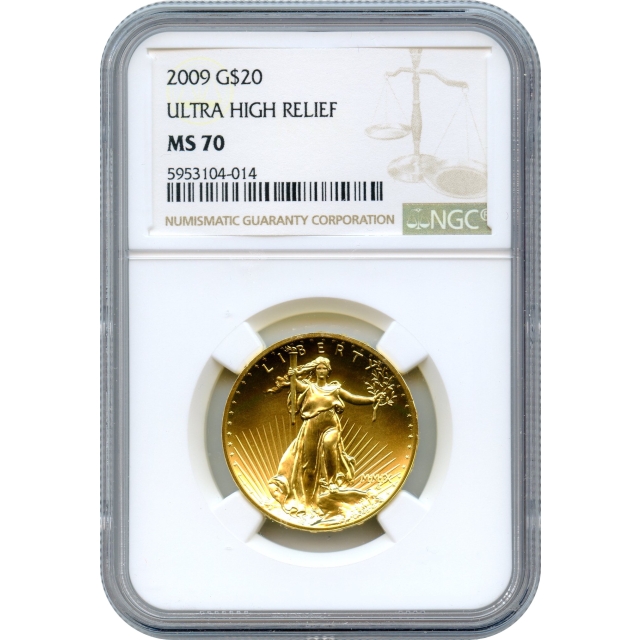 2009 $20 Ultra High Relief Double Eagle NGC MS70