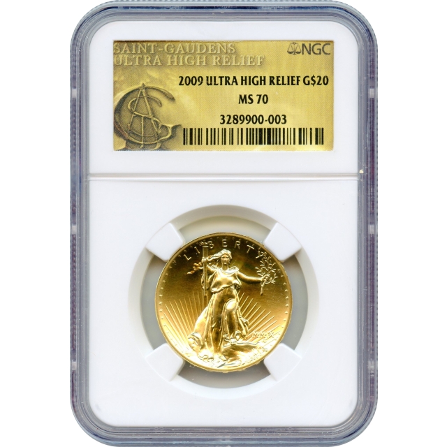 2009 $20 Ultra High Relief Double Eagle NGC MS70	