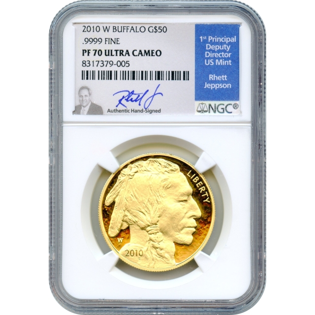 2010-W G$50 American Gold Buffalo .9999 Fine NGC PR70UCAM
