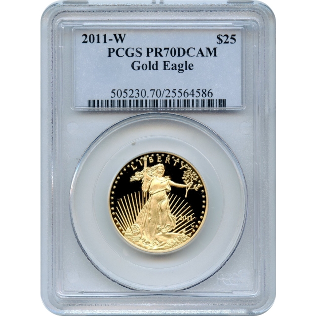 2011-W $25 Gold American Eagle 1/2oz PCGS PR70DCAM