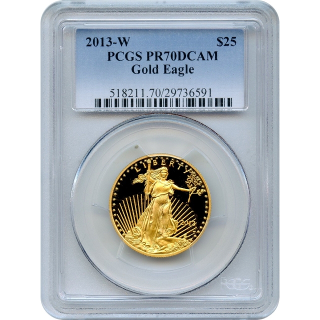2013-W $25 Gold American Eagle 1/2oz PCGS PR70DCAM