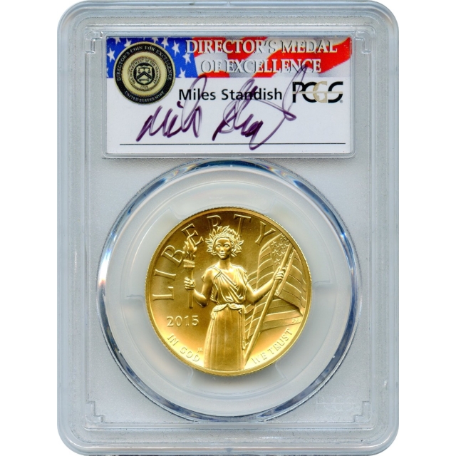 2015-W G$100 High Relief First Strike .9999 Fine Gold PCGS MS70 - priced at CDN Bid